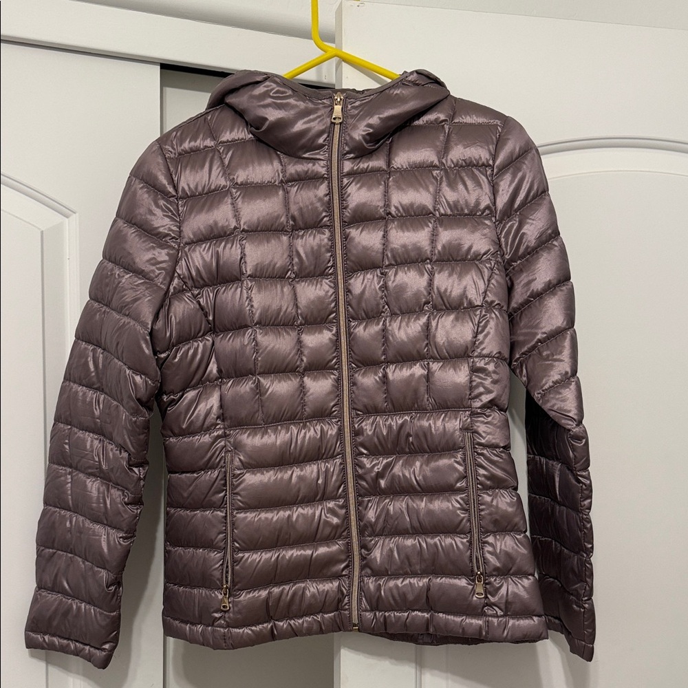 Calvin Klein Women's Puffer Jacket - Metallic Purple